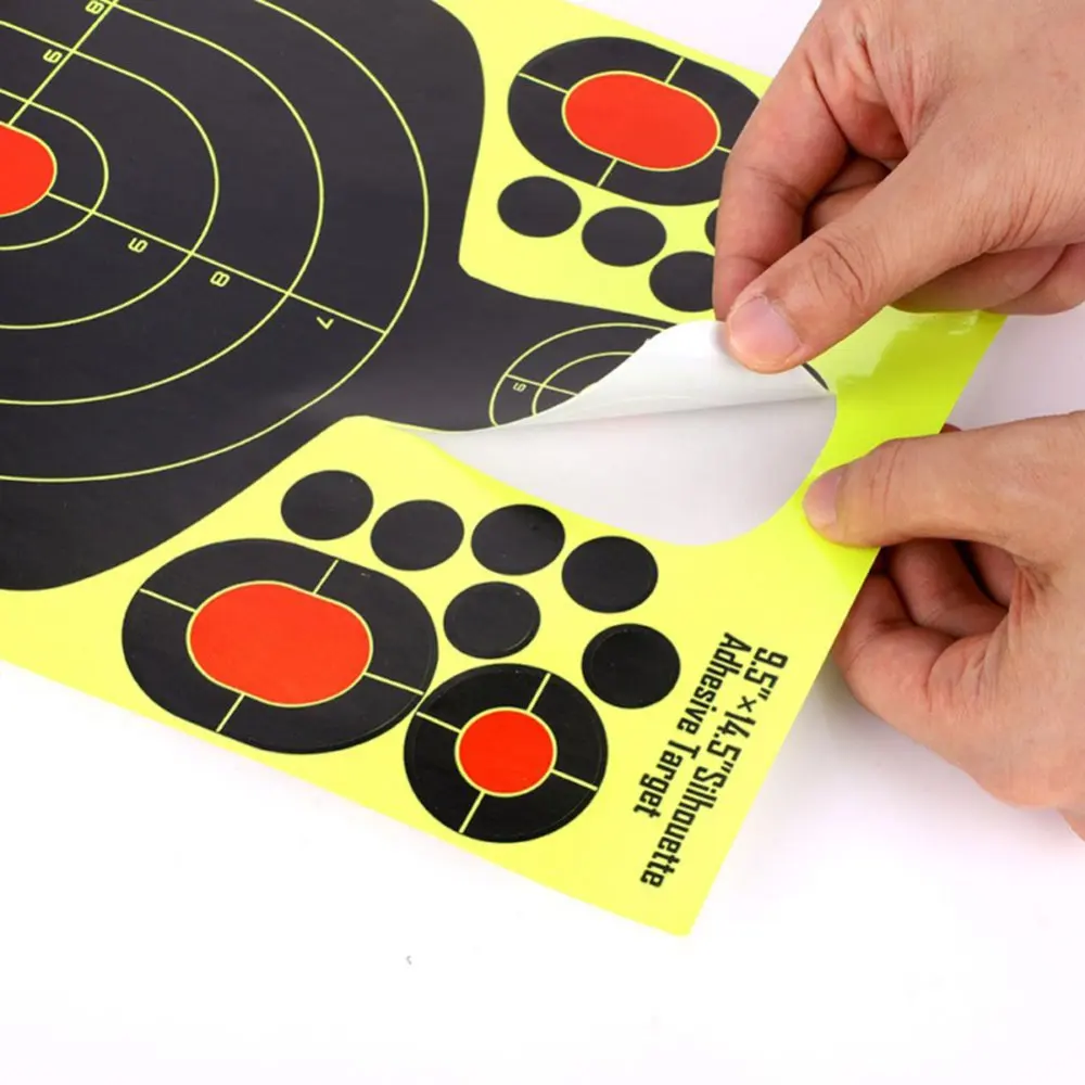 5/10PCS 14.5 Inch Shooting Target Stickers Adhesive Reactive Self Stick Shooting Targets Splatter Paper for Shooting Training