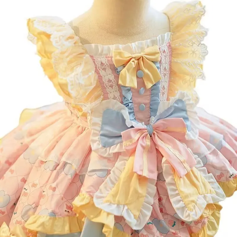 Children Clothing Girl Lolita Princess Dress Birthday Party Dress Baby Performance Children Fluffy Dress Fashionable