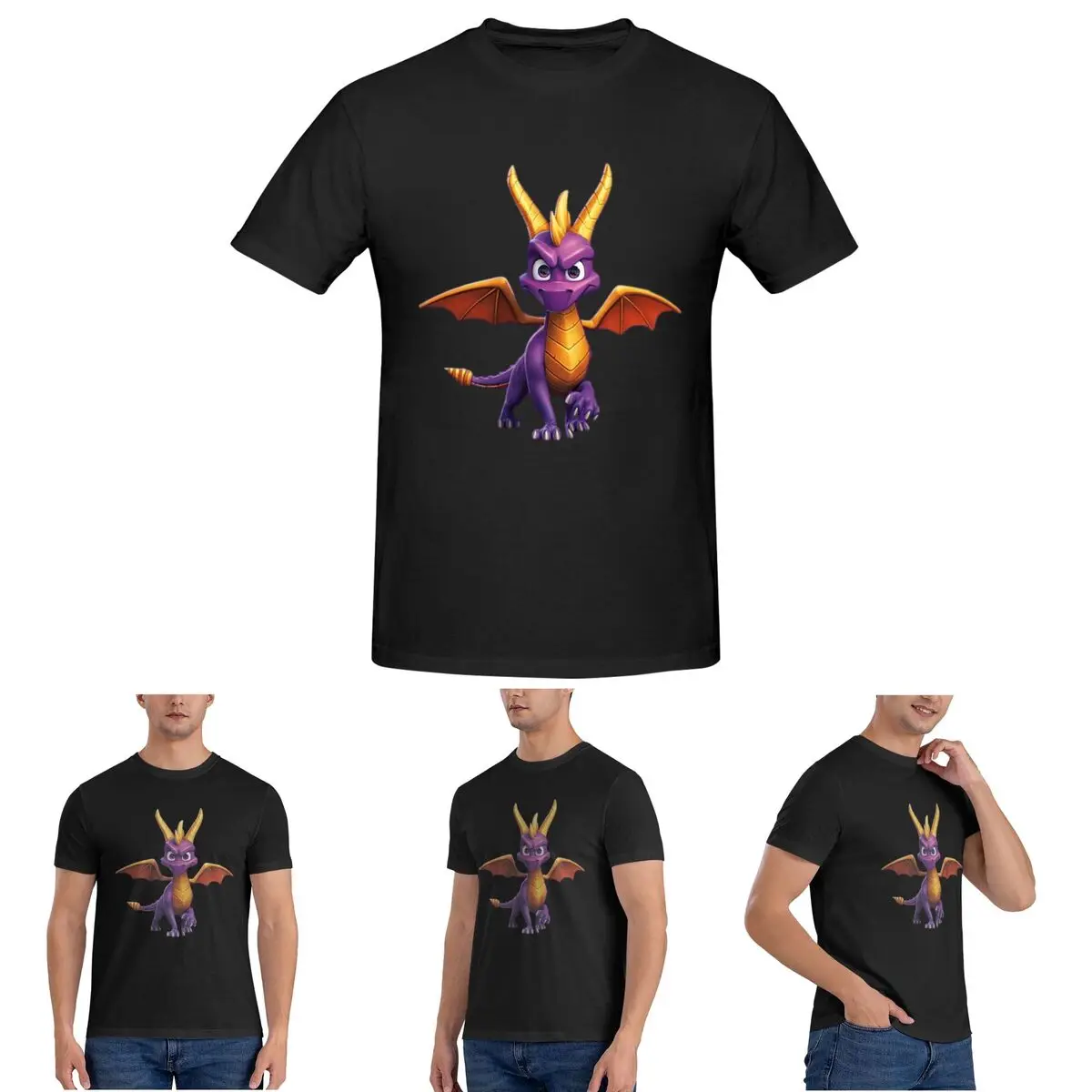 

Футболка Ice Spyro для мужчин, хлопковые футболки большого размера, мужская летняя одежда с короткими рукавами и круглым вырезом, топы S-6XL