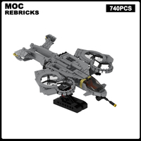 Classic Star Film Series MOC Science Fiction Helicopter Building Blocks Assembly Model Bricks Display Creative Kids Puazzle Toys