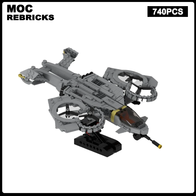 Classic Star Film Series MOC Science Fiction Helicopter Building Blocks Assembly Model Bricks Display Creative Kids Puazzle Toys