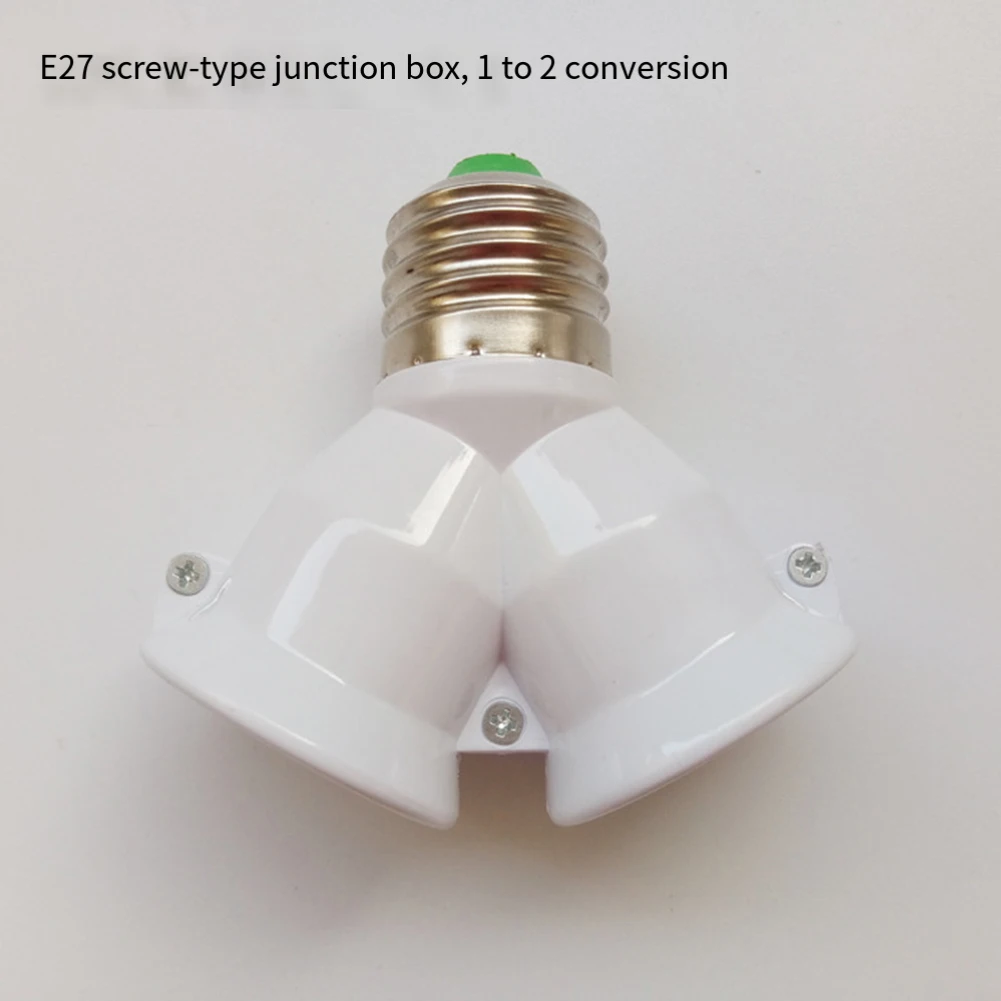 220V Lamp Adapter Dual Lamp Holder E27 Bulb Compatibility Heat-Resistant Material Flame Retardant Material 33mm Body Diameter