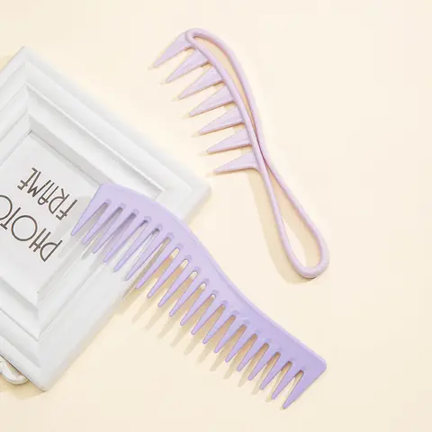चौड़े दांतों वाली शार्क प्लास्टिक घुंघराले बाल सैलून हेयरड्रेसिंग कंघी तेल सिर पुरुषों की पीठ खोखली कंघी स्टाइलिंग उपकरण नाई सहायक उपकरण 10 best sales बालों की कंघी - №10