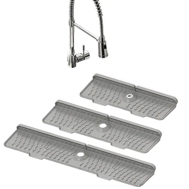 Kitchen Sink Splash Guard Faucet Mat Splash Catcher Handle Drip Catcher Tray Multipurpose For Kitchen Dish Drying Mats view 6