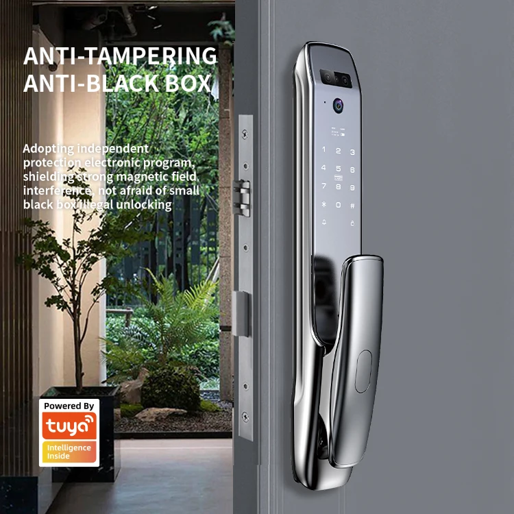 Doorplus Smart WiFi Digital Door Lock With Camera Code RFID IC Card Smartphone App Unlock Biometric Fingerprint Door Lock