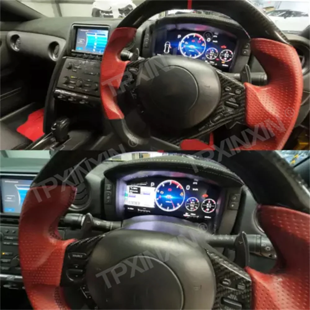 

12.3 Inch LCD Digital Cluster Update For Nissan GTR 2008-2015 Cockpit Instrument Speedometer Odometer Dashboard Display Upgrade