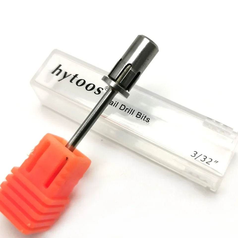 HYTOOS-Bandes de ponçage en acier inoxydable, mèche à mandrin, tige de 3/32 pouces, accessoires pour perceuse à ongles, outils à ongles