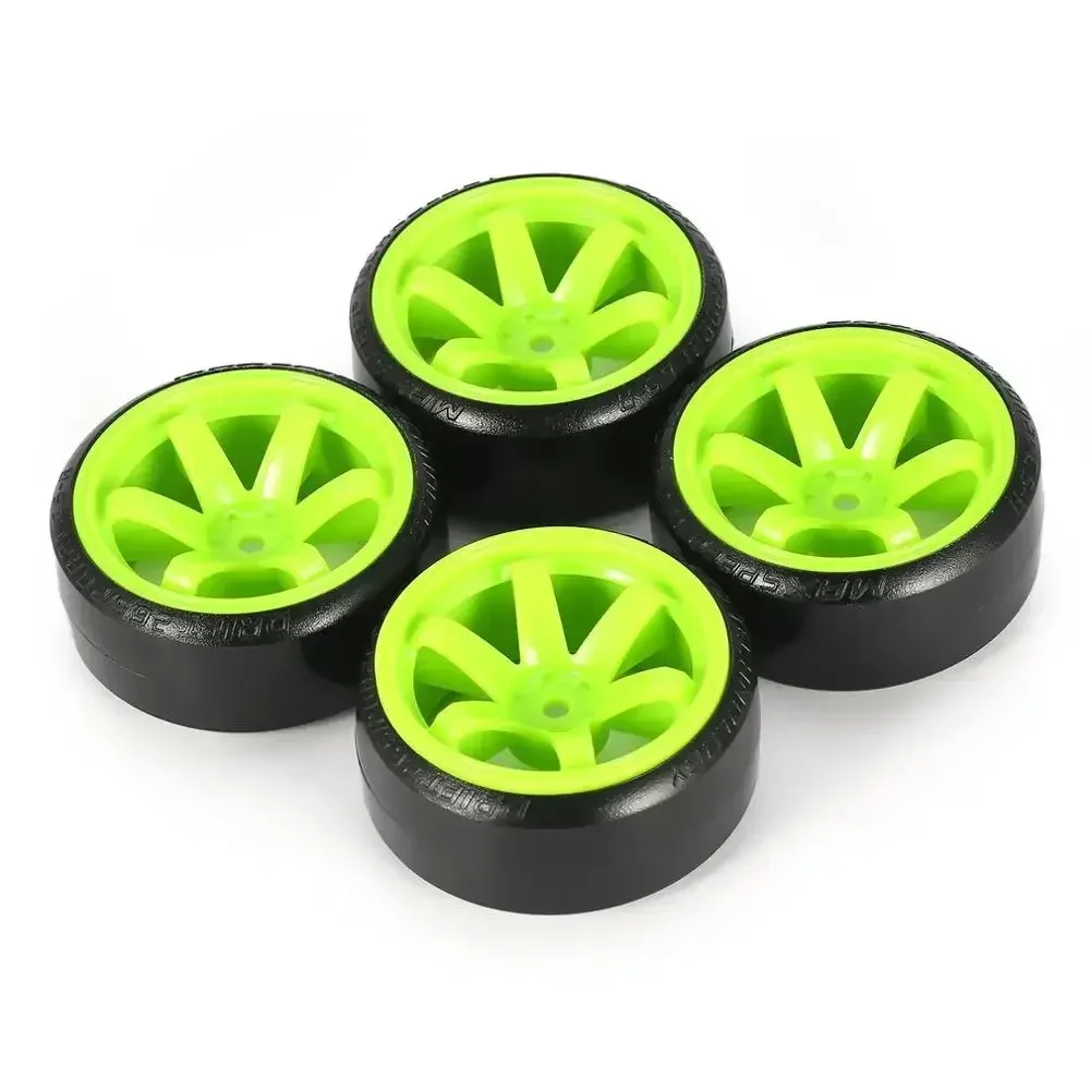 4Pcs RC Hard Pattern Drift Tires Tyre Wheel for Trxs HSP Tamiya HPI 1:10 RC On-road Vehicle Drifting Car Hard Tyre Set