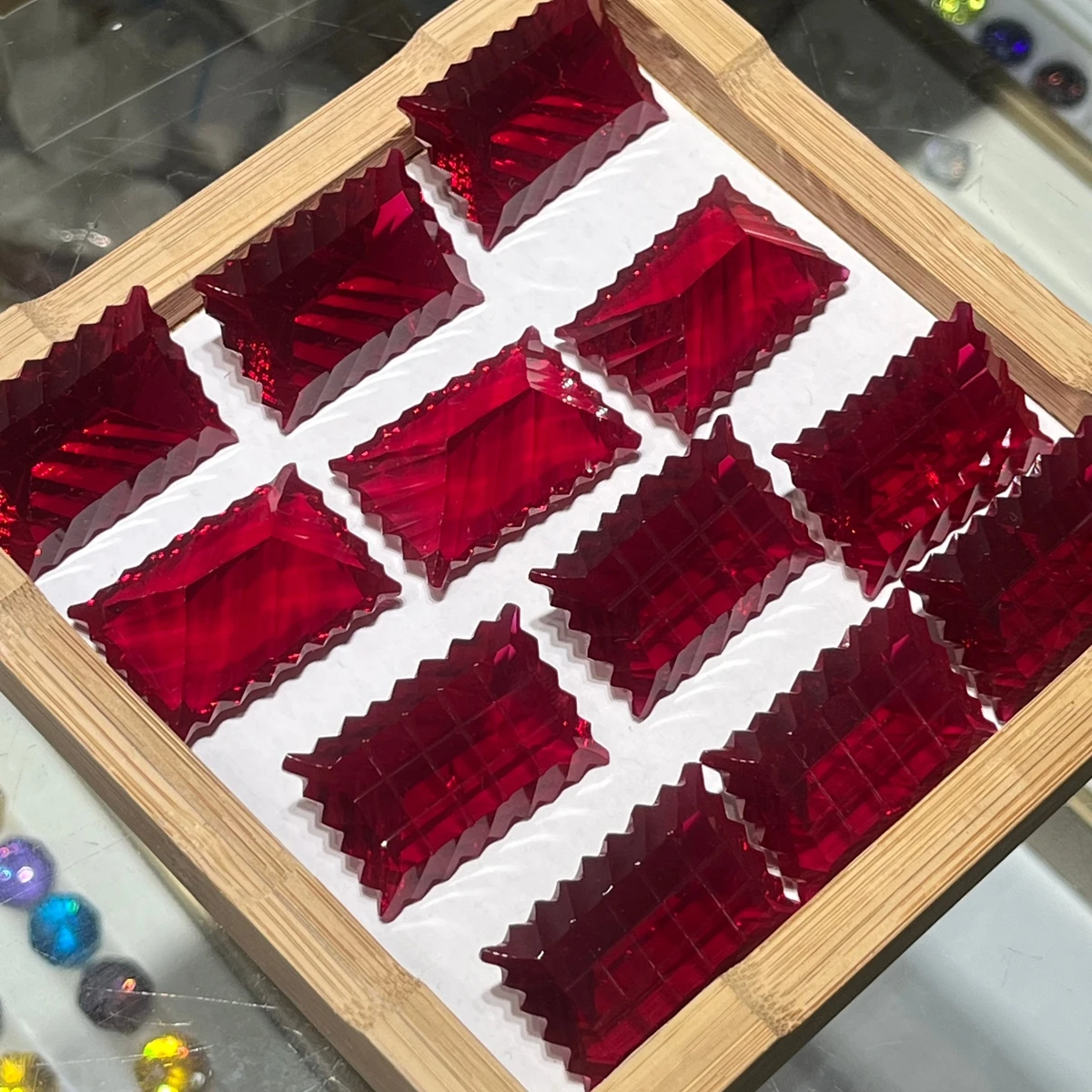 

1 шт., 20x30 мм, прямоугольный циркон, синтетический красный корунд 5 # Драгоценный камень