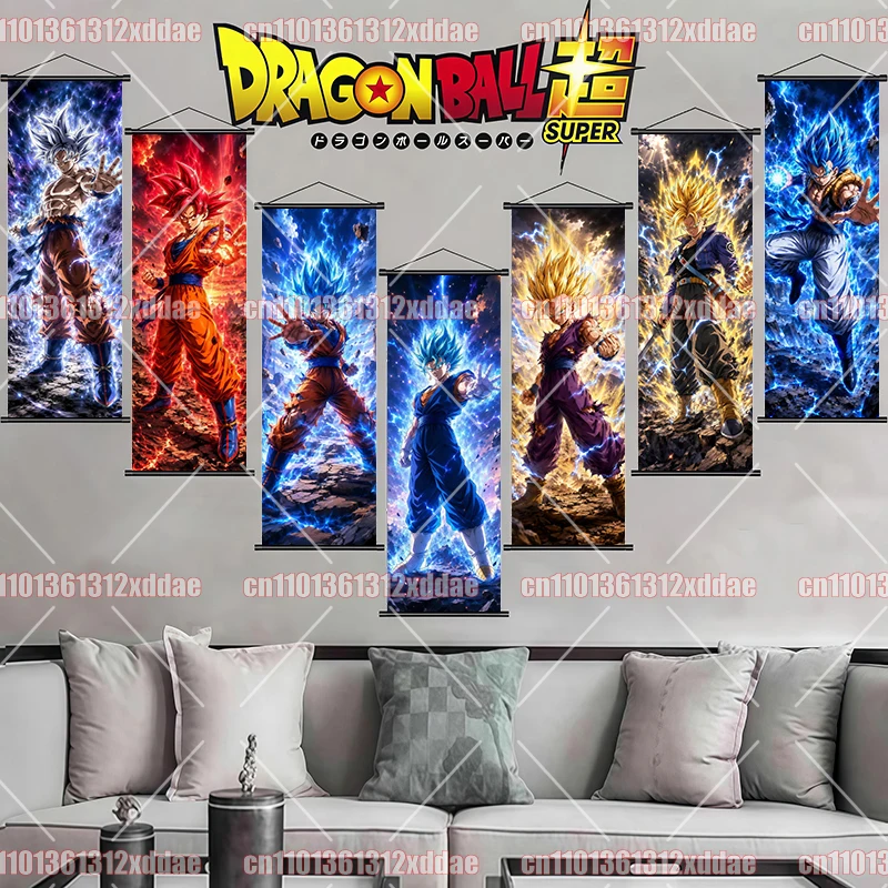 Affiche murale Dragon Ball Sun Goku Super Saiyan, décoration de salon, collection d'anime, cadeau, peinture de haute qualité