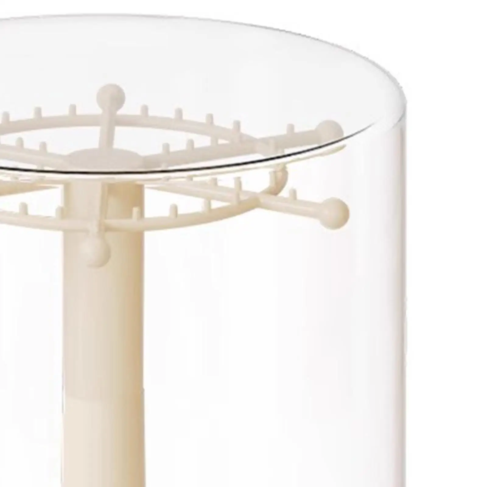 Figure Clear Display Case Necklace Hanger Rotating Dustproof Container Versatile