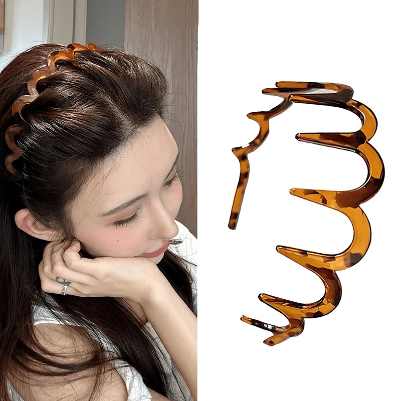 New Headband Hair Comb Zigzag Band Notched Headband Woman Man Girl Christmas Birthday Gift Rescue Broken Hair Artifact