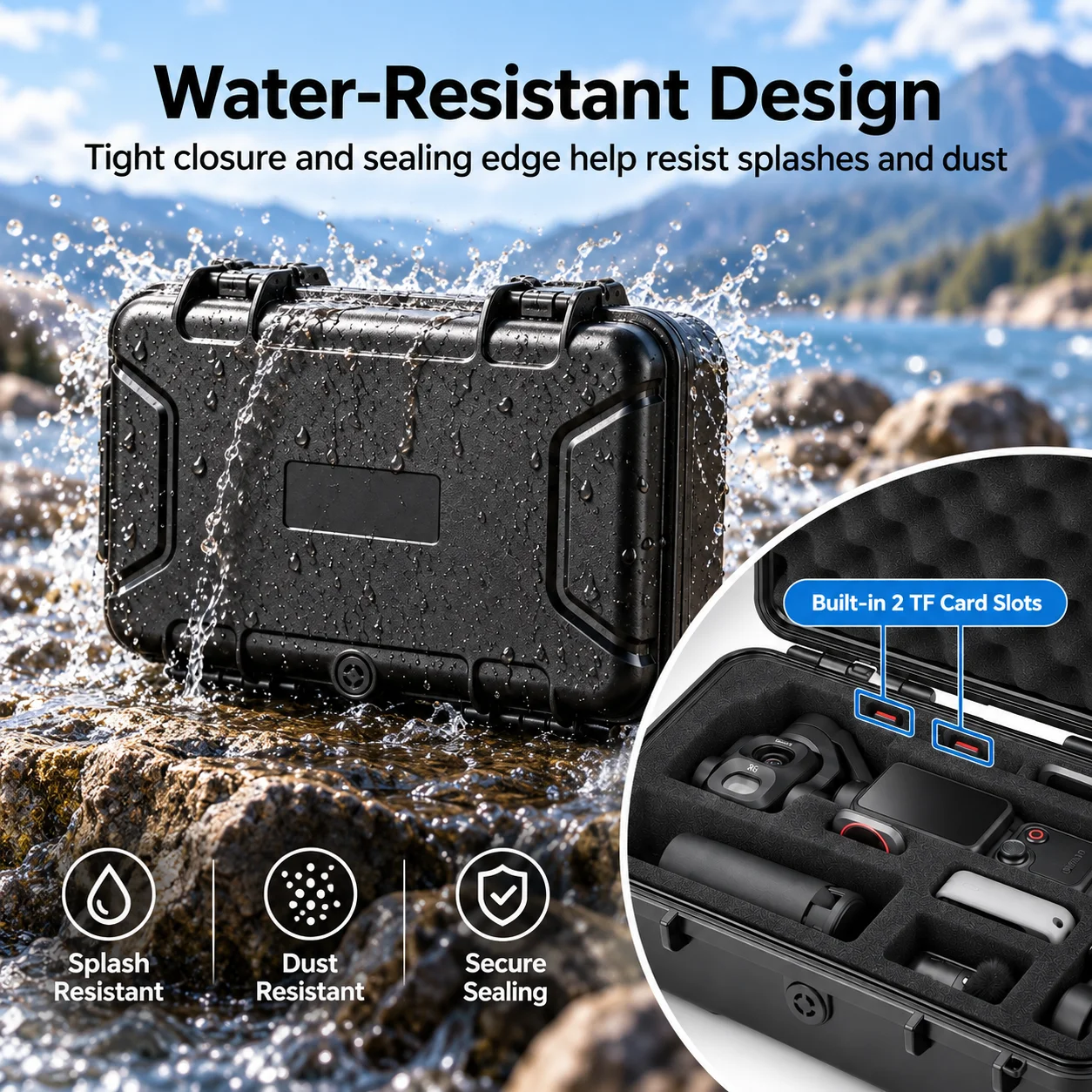 Hartschalenkoffer für DJI OSMO Pocket 4P, Pocket4 Pro Creator Combo Zubehör Kleine Hartschalenabdeckung Reise-Hartschalenkoffer zum Transport – Detail 6