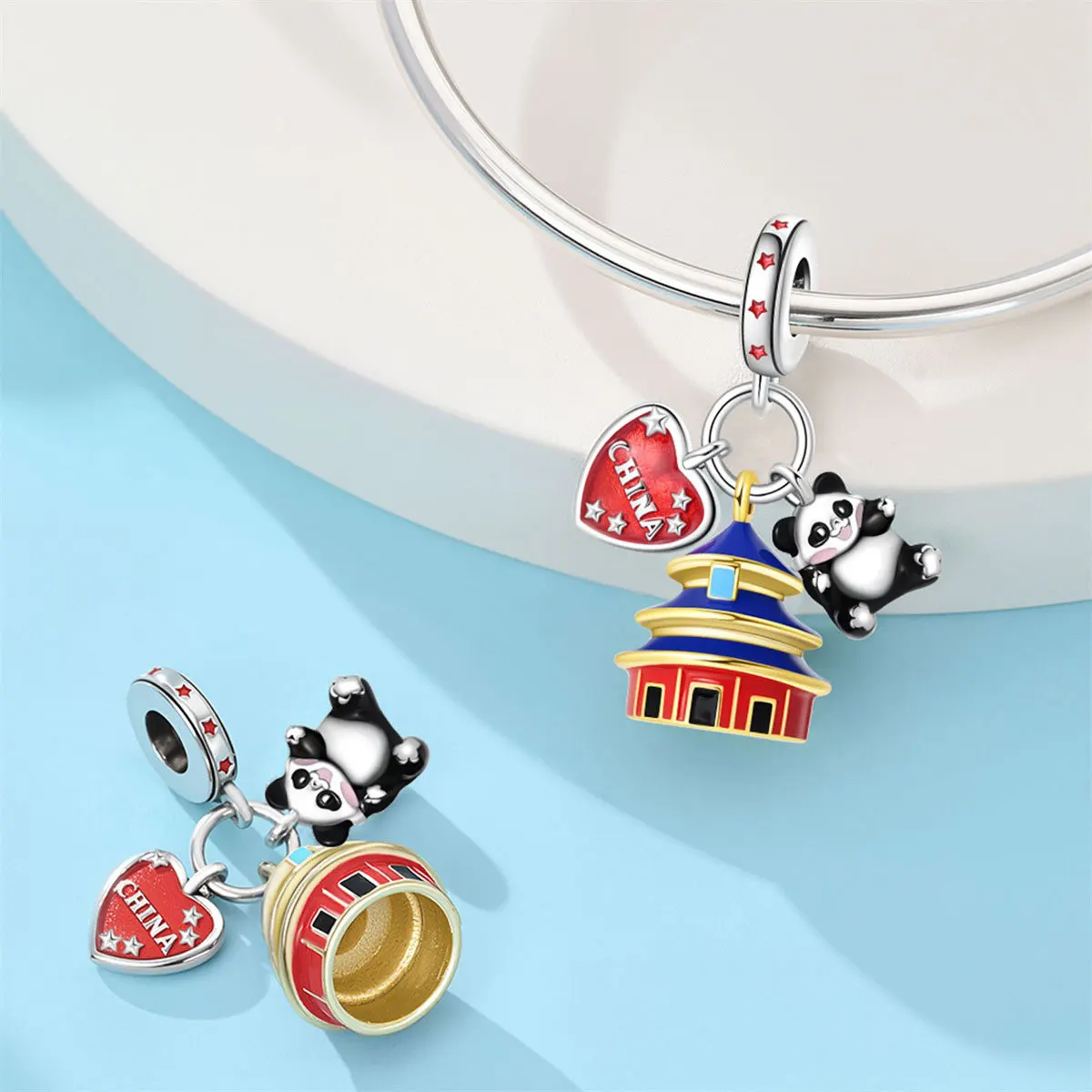 Best-selling fashionable architectural London Big Ben iron tower pendant jewelry, silver-plated jewelry, bracelet, necklace