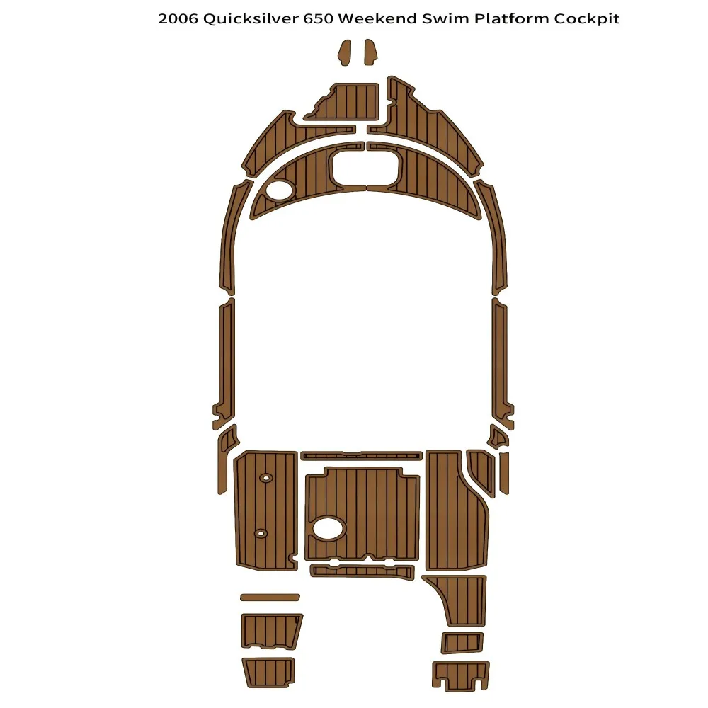 

2006 Quicksilver 650 Weekend Swim Platform Cockpit Pad Boat EVA Teak Deck Floor Mat SeaDek MarineMat Gatorstep Style