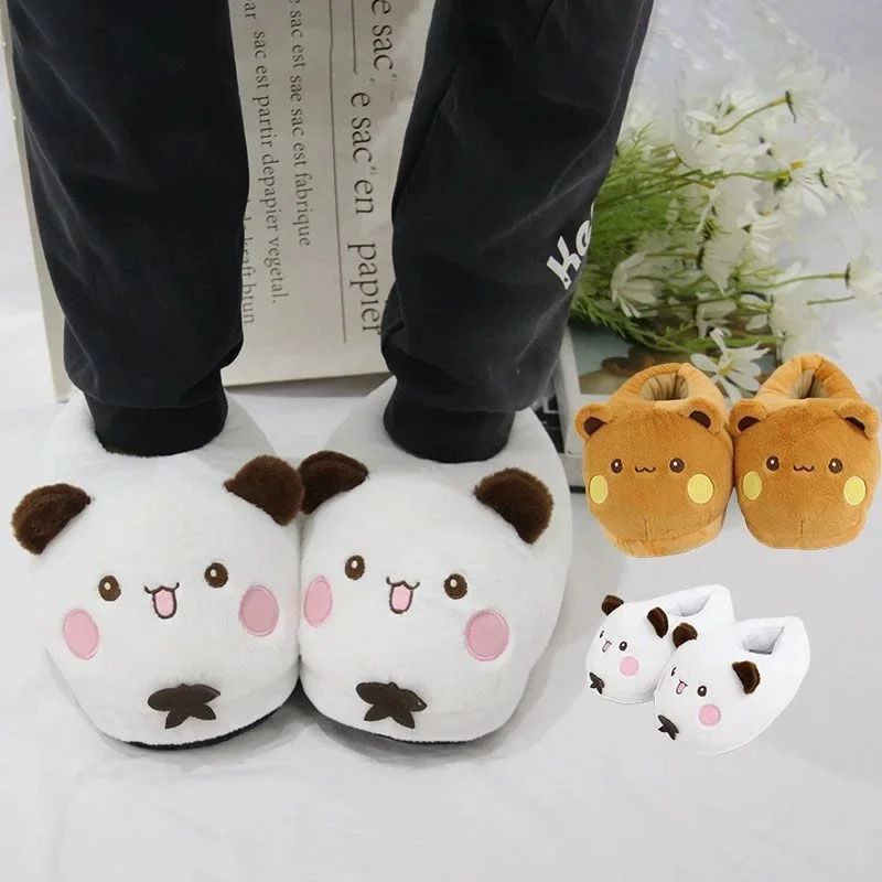 

Cartoon BUBU And Dudu Plush Slipper Cute Bear Bubu Yier Slippers Funny Panda Linen Nonslip Home Shoes For Adult Girl Lovers