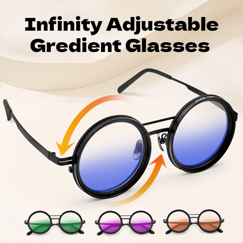 

ND Filter Glasses Adjustable ND2-400 Polarized Sunglasses Gradient Colorful Lens for Fishing Driving Handcrafted for Men Women