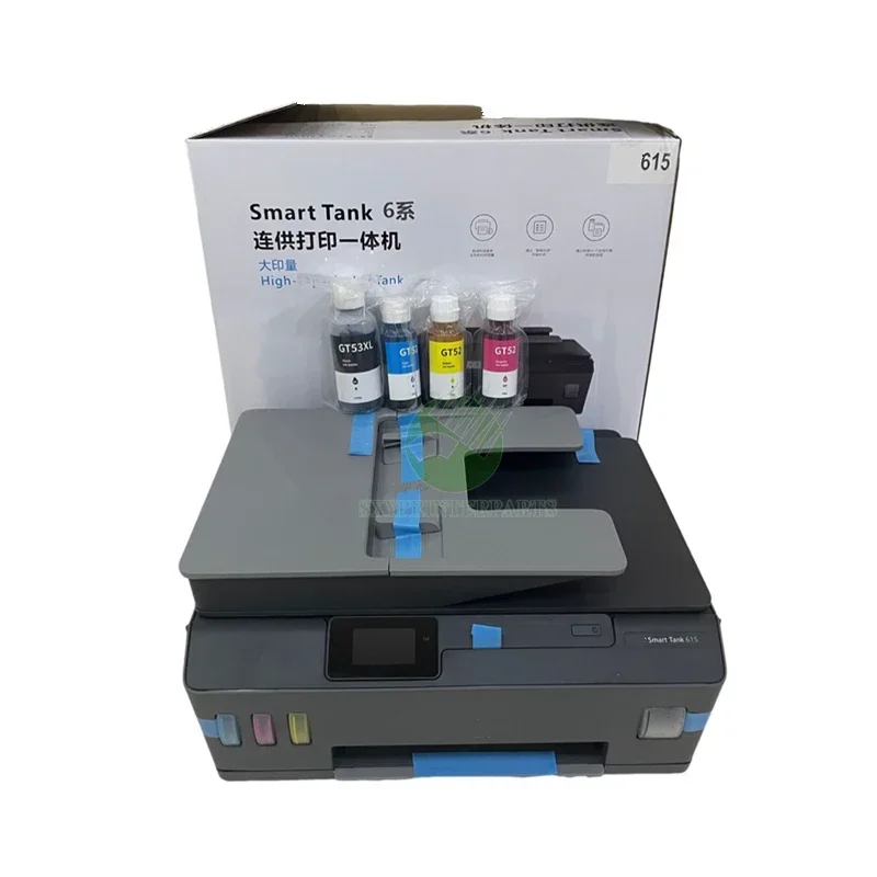 Factory Wireless All-In-One Color Printer Machine For HP Smart Tank 615 Inkjet Printers Print Copy Scan Fax With GT52 GT53 Inks