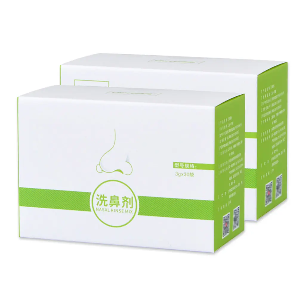 

30 Bags Nasal Rinse for Adults and 300Ml Bottle Compatible Gentle Daily Nasal Care Cleaner Dust Mucus Relief