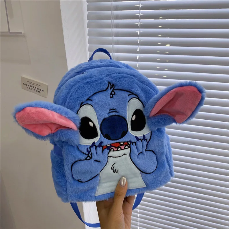 New Disney cartoon Stitch and Angel Backpack  bag  Kindergarten school bag lady Backpack