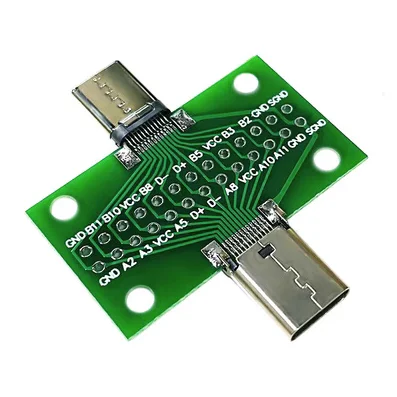 TYPE-C male and female test board with double-sided forward and reverse pin insertion, 24P male to female socket, USB3.1 data ca