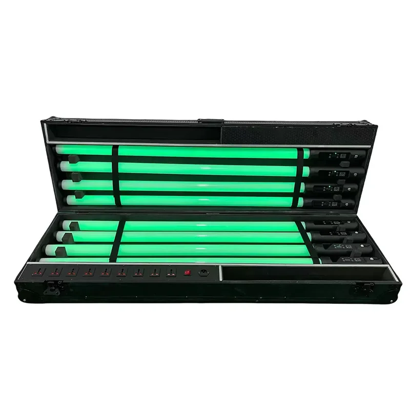 360 Degree Wireless LED Pixel Tube Light Full Color RGB Background Bar Lamp Clear Stage Lighting Effect for Party Club Show