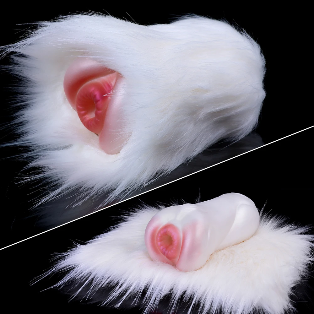 NNSX Animal Fur Fantasy Realistic Male Masturbator Silicone Pocket Pussy Artificial Vagina Stroker Anal Adult Sex Toys for Men