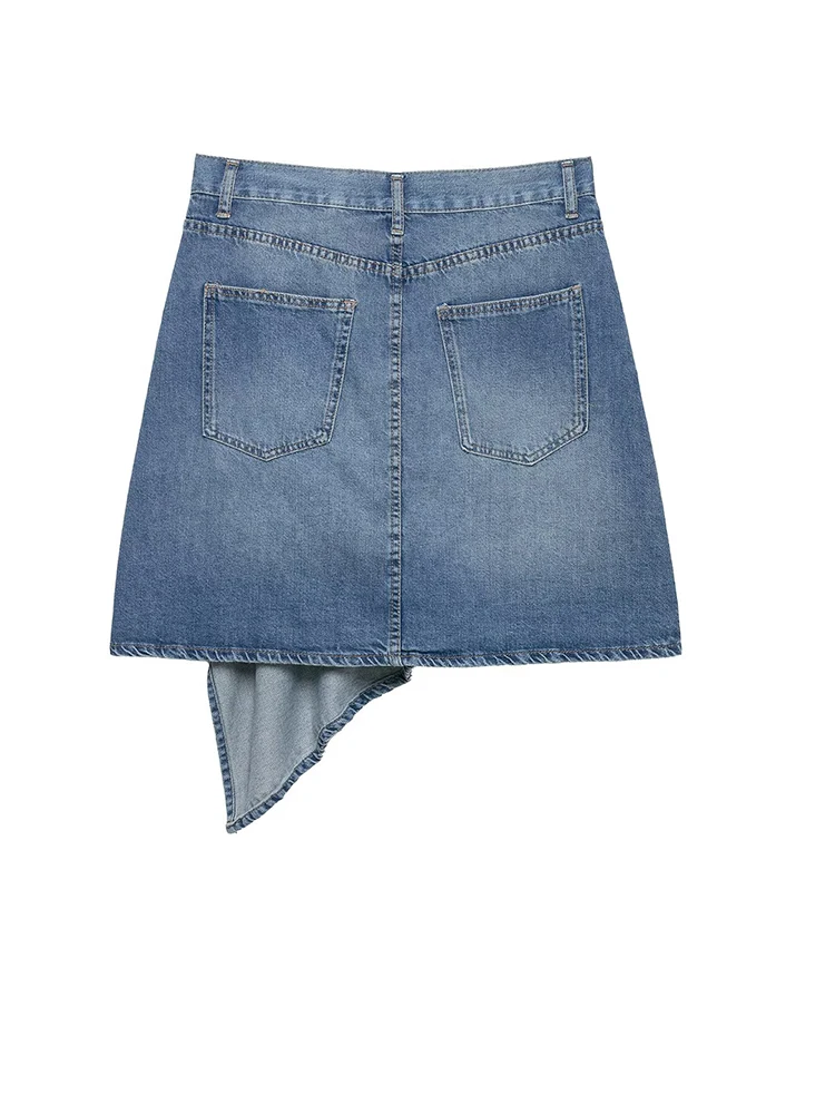 HH Comfortable Light Blue Denim Skirt Women Spring Summer Casual Mid Waist Relaxed Fit Daily Chic Versatile Fashion Bottoms