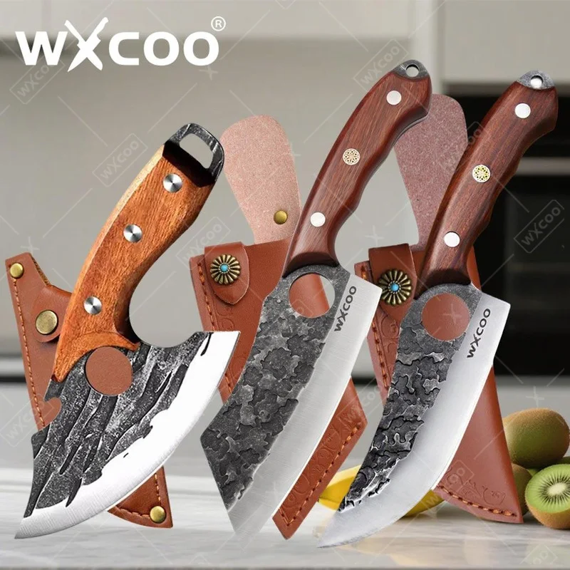 WXCOO Kitchen Knife Multi-purpose Meat Cleaver Fish Scale Slicing Knife Stainless Steel Butcher Boning Knife Kitchen Supplies