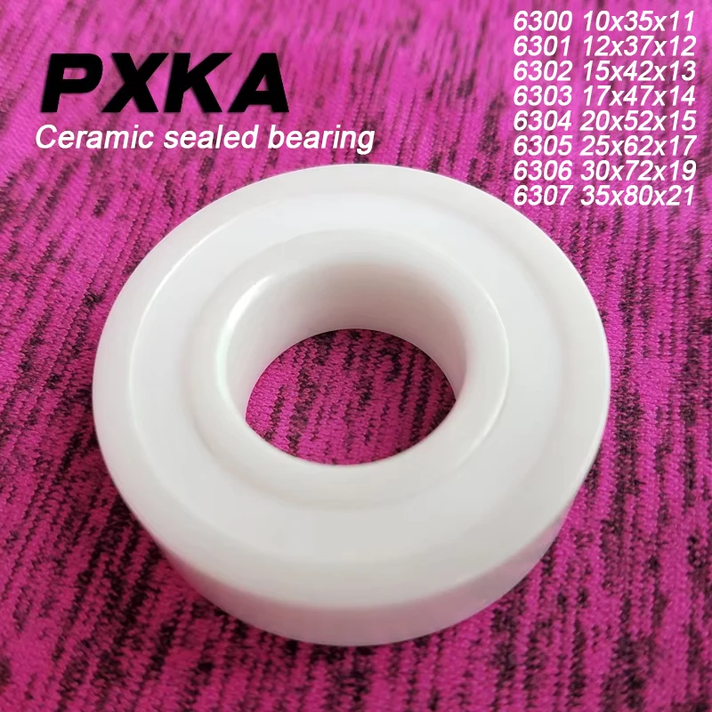 6300 6301 6302 6303 6304 6305 6306 6307 2RS Double-sided Sealed Ceramic Zirconia Bearing