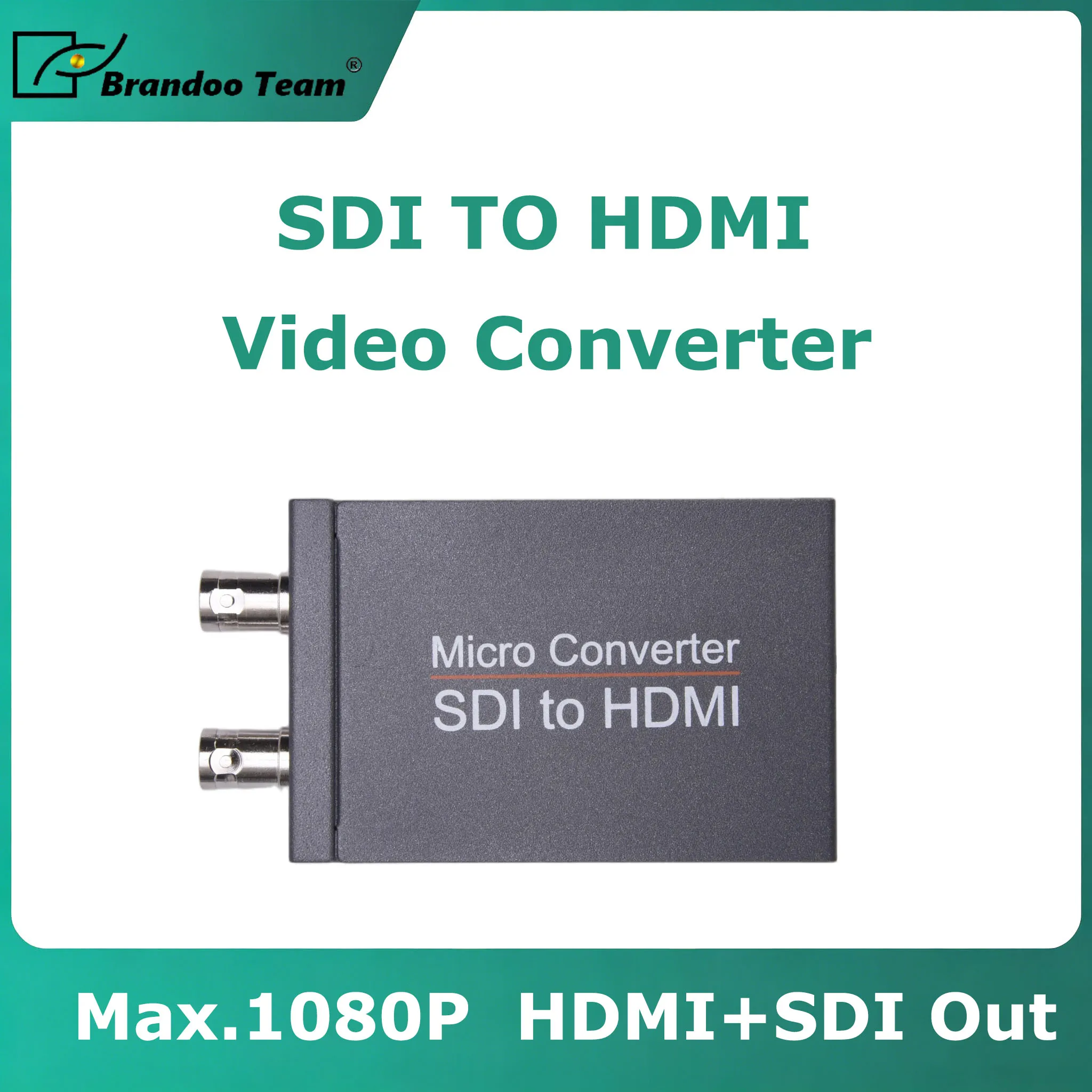 SDI to HDMI Video Converter Display Adapter SDI Input Dual Output HDMI or SDI for Security Monitoring