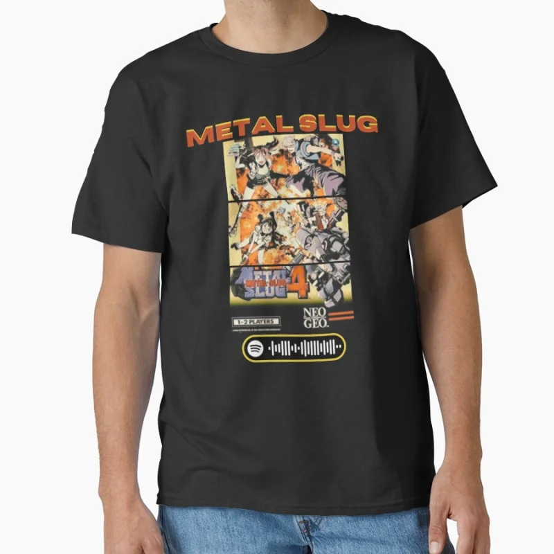 

Retro Arcade Art 80s Shooting War Video game Metal Slug Machine Nostalgia Old school Gaming Gift T shirt Large size Tops