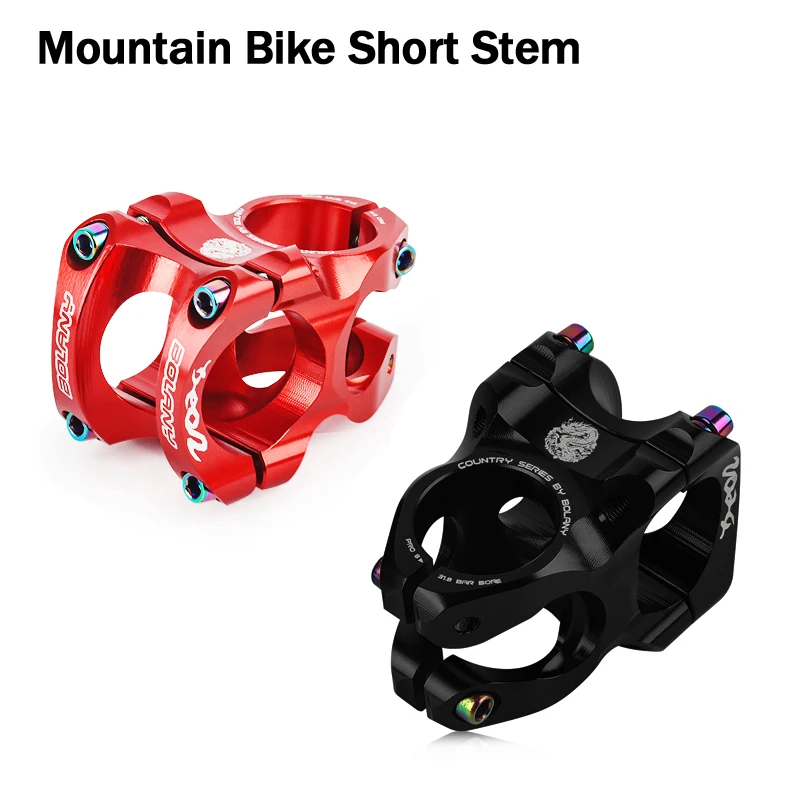 

BOLANY 35mm Bike Short Stem MTB Power Ultralight Aluminum Alloy Handlebar Stem for Downhill Riding Mountain Bicycle Accessories