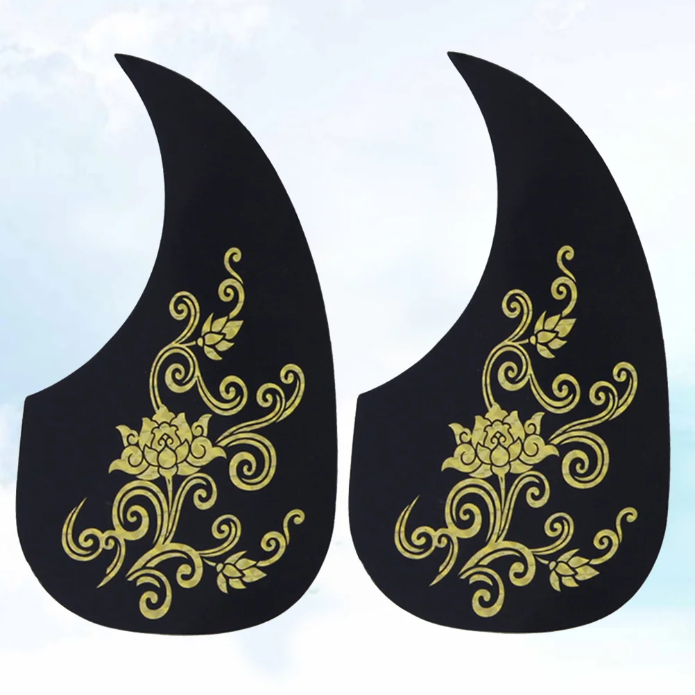 2 Pcs Pick Guard for 40/41 Inch Acoustic Guitar Stickers Comma Shape PVC Pickguard Plate