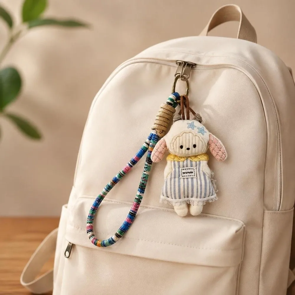 Versatile Doll Cartoon Animal Keychain Handmade Creative Bag Pendant Portable Lucky Keyring for Women