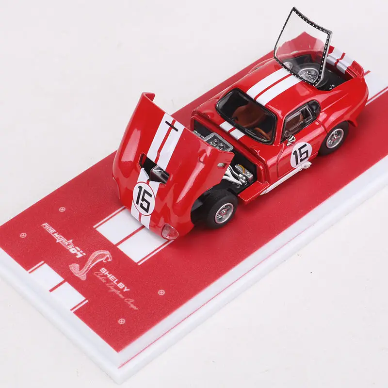 Fine Works 1/64 Ford Shelby Cobra Liga Brinquedo Veículo Motor Diecast Metal Modelo Presentes