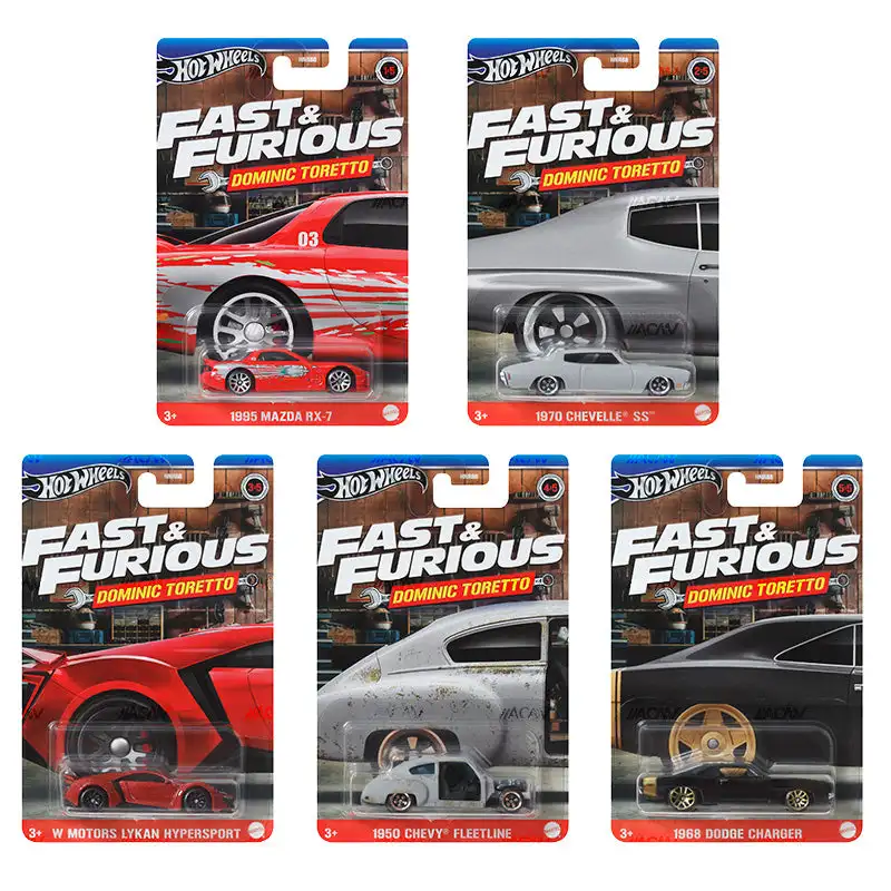 

Hot Wheels Fast and Furious W MOTORS LYKAN HYPERSPORT/1995MAZDA RX-7/CHEVY FLEETLINE 1/64 Die-cast модель HNR88