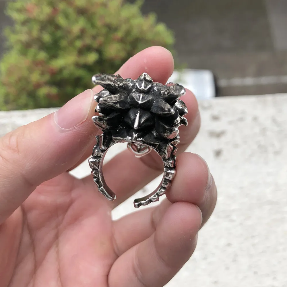 Vintage Dark Style Dragon Ring Creative Men Magic Punk Gothic Movable Mouth Rings Unique Gifts Collection Jewellery