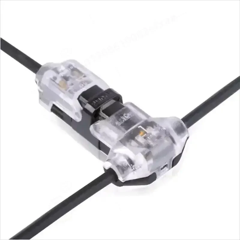 10Pcs T Type 1 Pin Low Voltage Wire Connector, Quick Solderless Wire Splice Connector, T Tap Wire Connectors, No Stripping