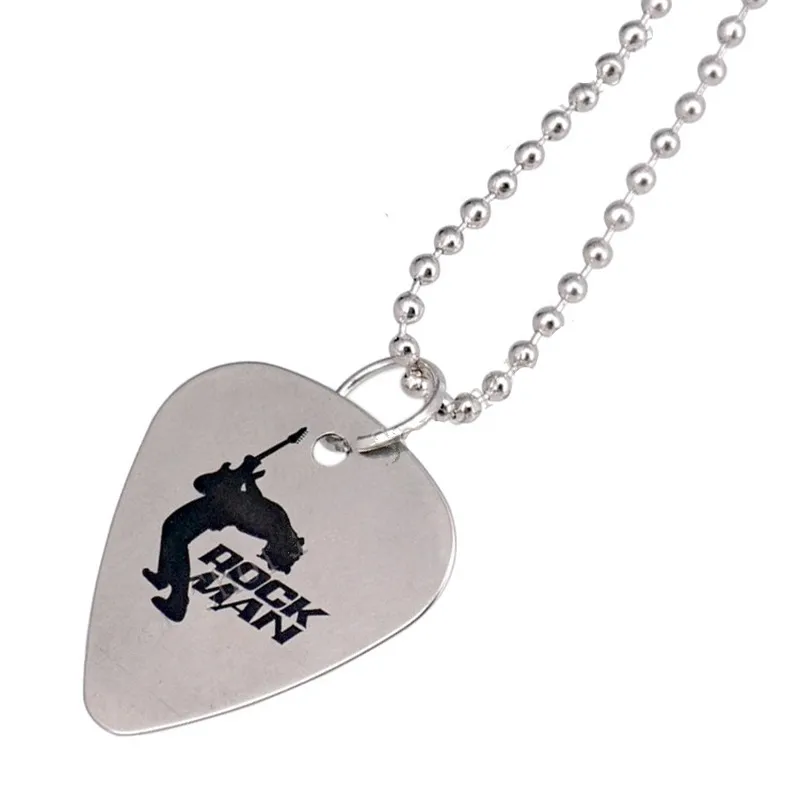 4 Stück Gitarrenplektren-Anhänger aus Edelstahl für Heavy Metal, Dicke 0,5 mm, Gitarrenzubehörteile – Detail 4