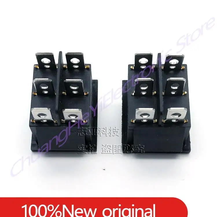 1-10Pcs/Lot Factory Direct Sales 6-Pin Boat Type Switch KCD4 with Red Green  Light 2 Gear 16A/20A 250V/125V High Current