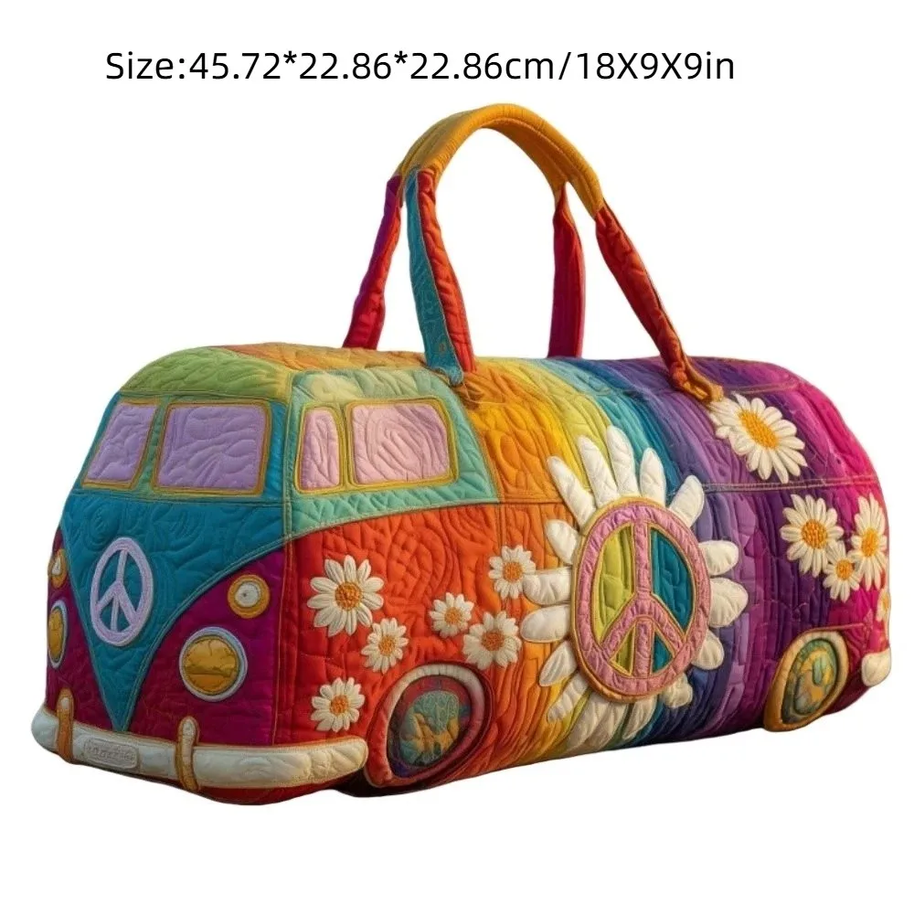Adjustable Strap Quilted Duffle Bag Large Capacity 3D Quilting Craft Short-distance Handbag Tote Bags Travel Duffel Bag view 6