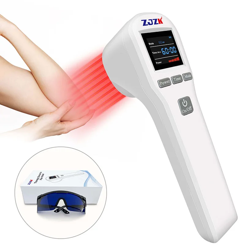 Lllt Laser Therapy for Trigger Finger Wrist Pain Relief 4x808nm+16x650nm 20 Diodes 880mW With Continuous and Pulse Working Modes