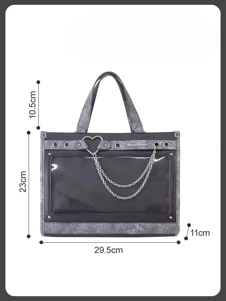 التصميم الأصلي سلسلة الحب العقد اليومي الألم حقيبة سعة كبيرة حلوة باردة المحمولة Crossbody نسيج رعاة البقر اليابانية