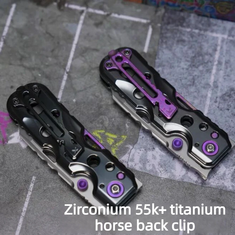 55K EDC Tuning Fork Crowbar Mechanical Metal Ringing Fingertip Push Card Decompression Toy