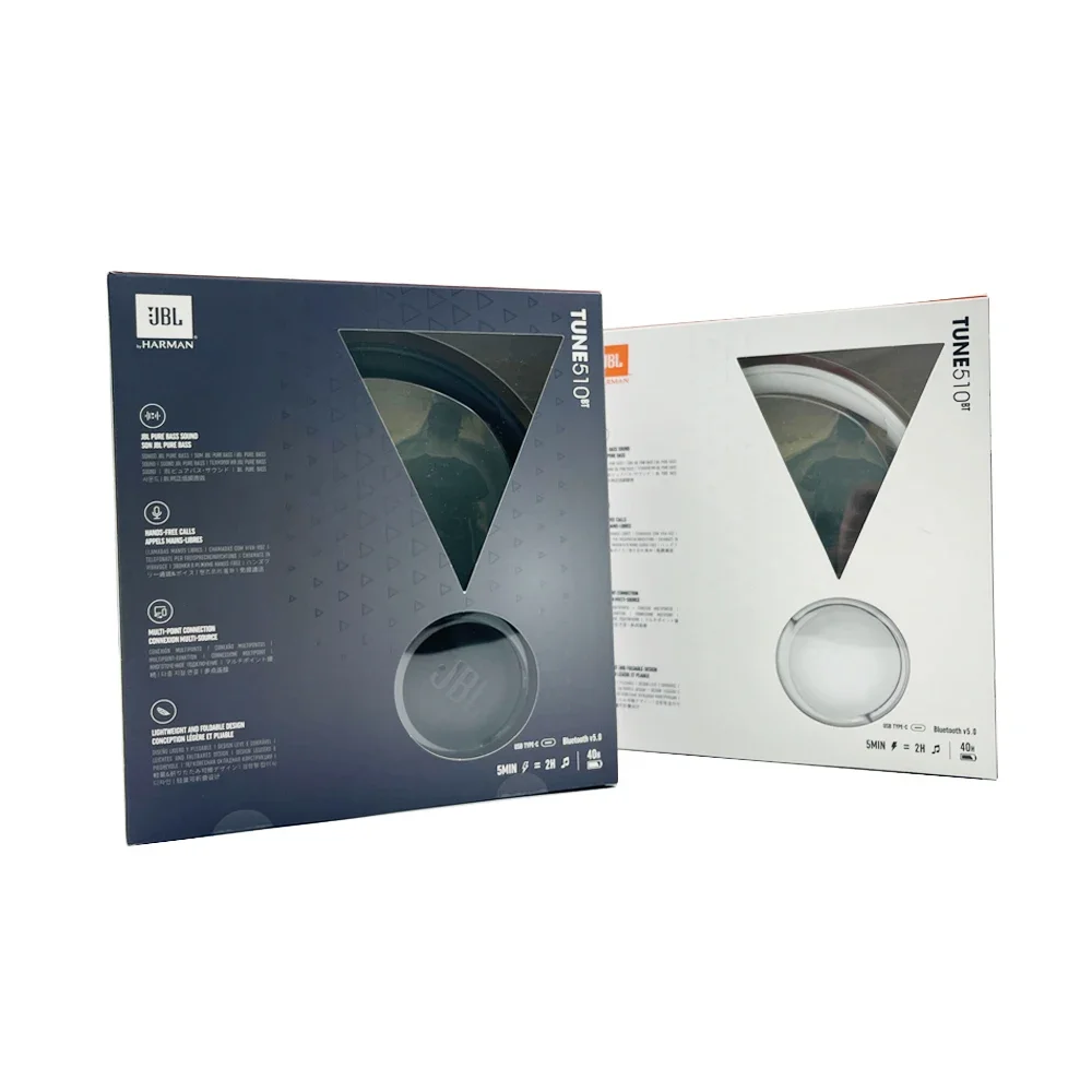 JBL Tune 510 BT سماعة بلوتوث لاسلكية Purebass Sound شحن سريع لسماعة أذن رياضية بعمر بطارية طويل