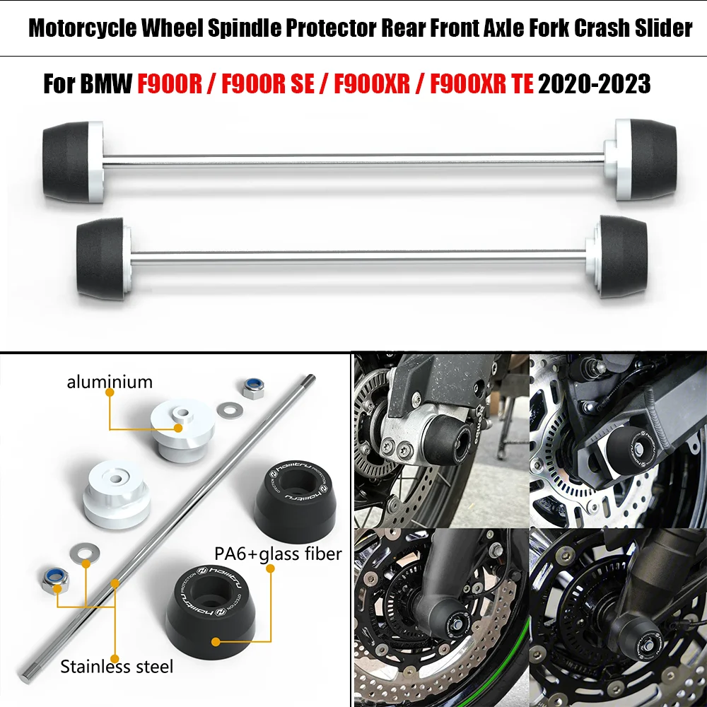 

Motorcycle Wheel Spindle Protector Rear Front Axle Fork Crash Slider For BMW F900R / F900R SE / F900XR / F900XR TE 2020-2023