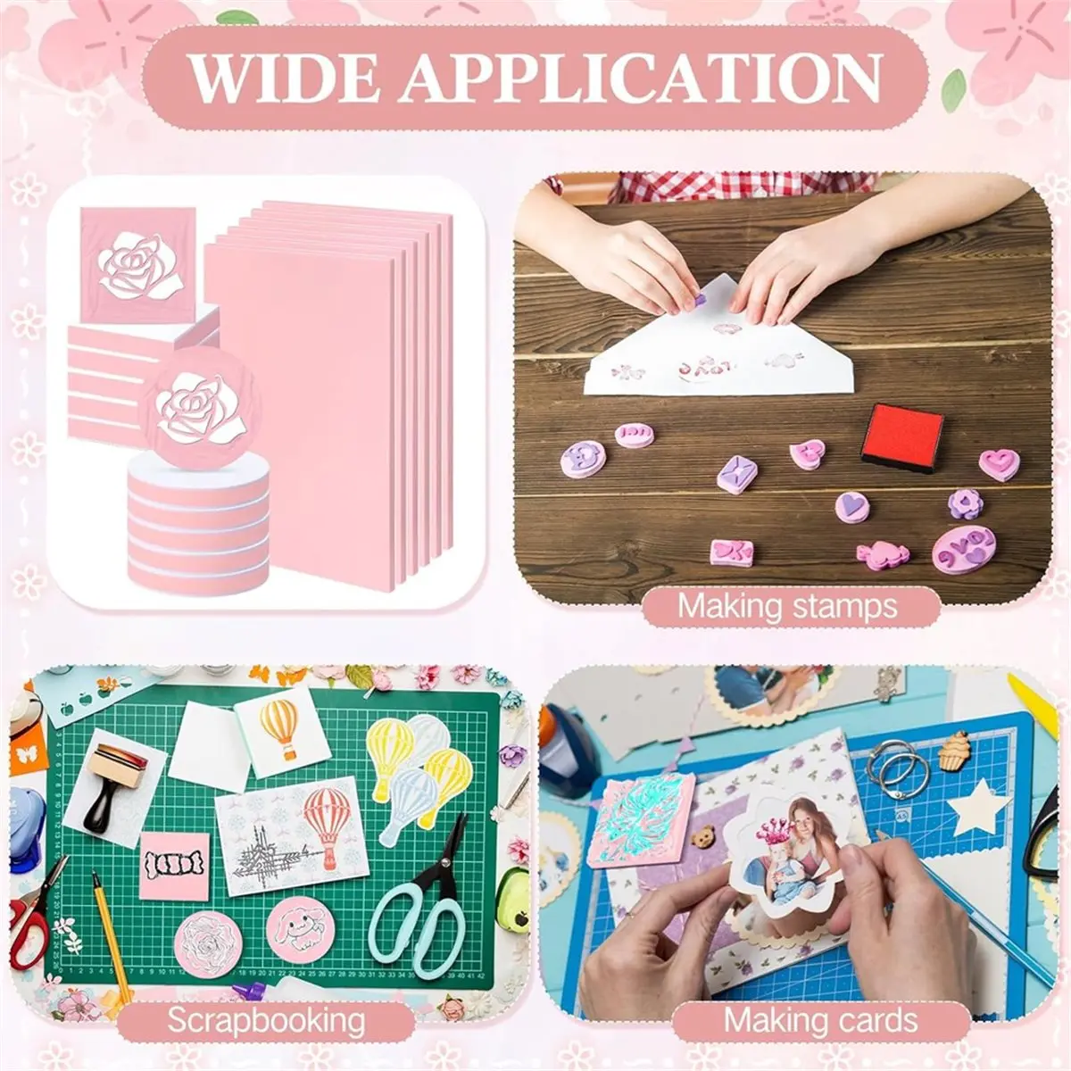 

Набор для резьбы по линолеуму Y69A, 18 шт., резиновые блоки для штампов, 4x6 дюймов и 2x2 дюйма, круглые, квадратные, прямоугольные, для DIY B