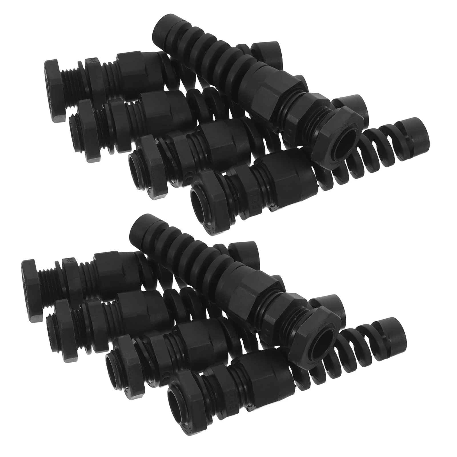 

10Pcs Cable Anti Bend Joint Durable Waterproof Connector 4-8mm Wire Thread Industrial Outdoor Use Power Cord Strain Relief