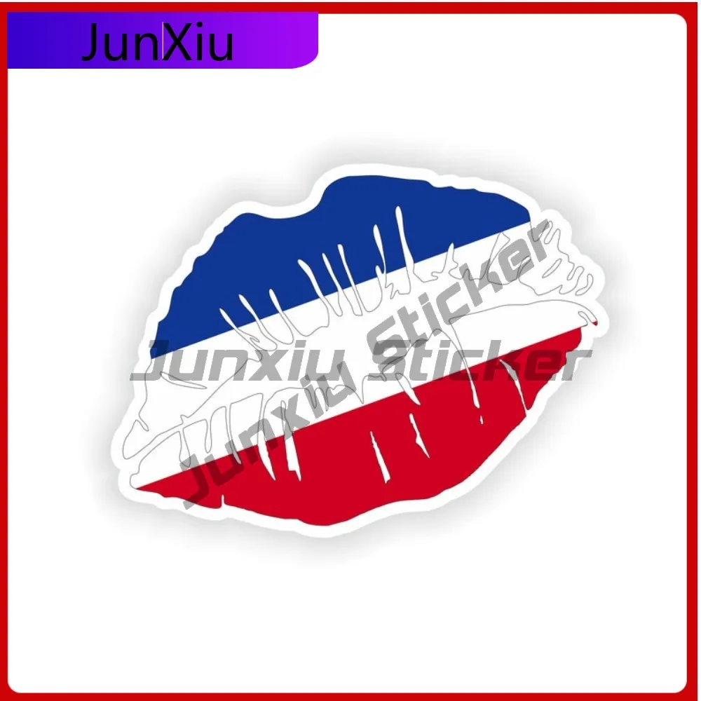 

Yugoslavia Flag Lips Shape With National Emblem Vinyl Decals Truck Camper Decals Sticker For Car V125 Motorcycle Suv Window Cove
